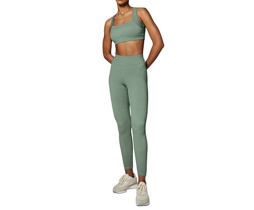 Top Decote Reto Texturizado Verde Shark, green | WestwingNow