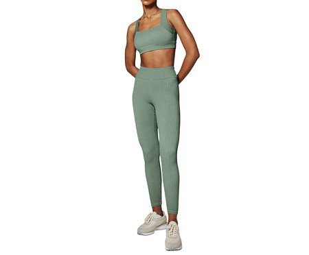 Top Decote Reto Texturizado Verde Shark