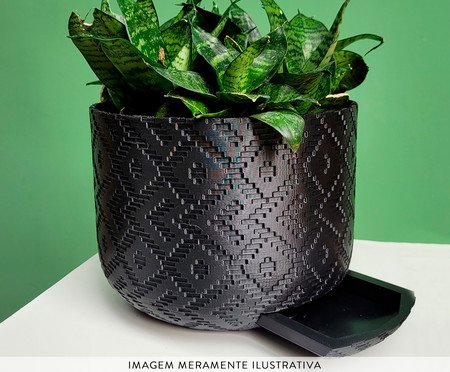 Vaso Guarani Cuia com Dispenser Preto | Westwing