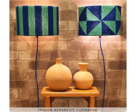 Arandela Kilim Listras Azul e Verde | Westwing