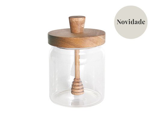 Meleira com Mexedor Abelha, Transparente | WestwingNow