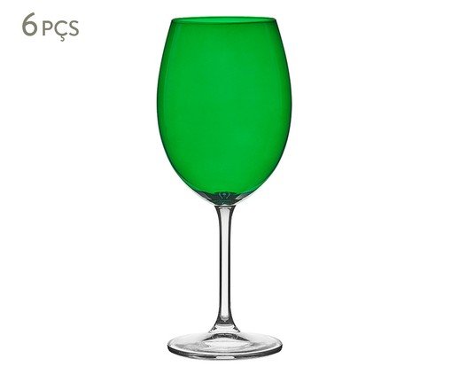 Jogo de Taças em Cristal Bordeaux Verde, Verde | WestwingNow