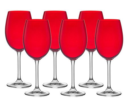 Jogo de Taças para Vinho Tinto em Cristal Confiant | Westwing