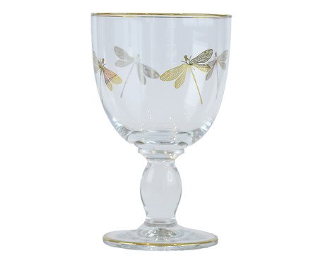 Taça Calice Libelulas Dourada | Westwing