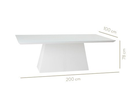 Mesa de Jantar Retangular Prisma - Branco | Westwing