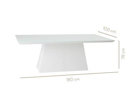 Mesa de Jantar Retangular Prisma - Branco | Westwing