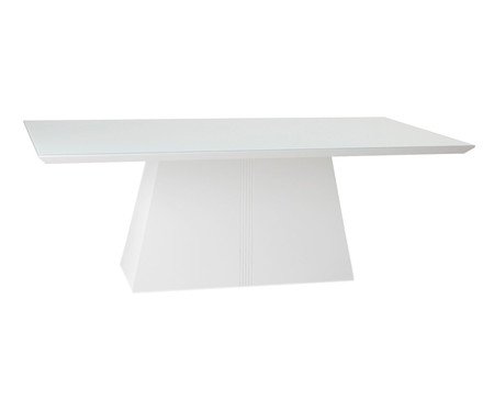 Mesa de Jantar Retangular Prisma - Branco