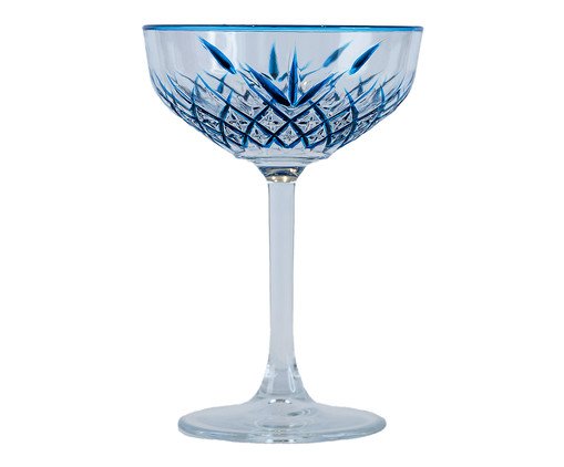 Taça Lapidada Coupe Turquesa, blue | WestwingNow