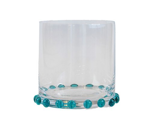 Copo para Whisky Faixa de Gemas Turquesa, blue | WestwingNow