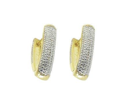Brinco Argola Média Semijoia Banho de Ouro 18K | Westwing