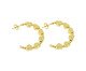 Brinco Meia Argola Corações Semijoia Banho de Ouro 18K, Dourado | WestwingNow