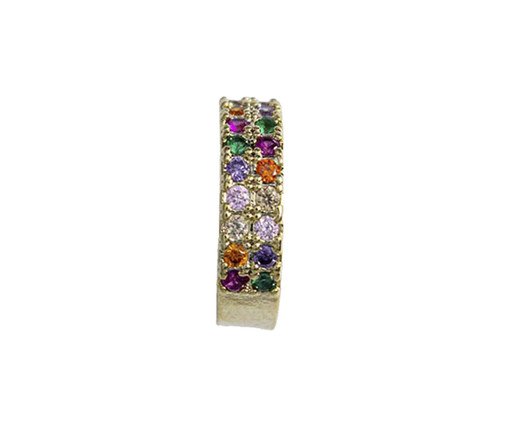 Brinco Piercing Fake Cristal Variado Semijoia Banho de Ouro 18K, Dourado | WestwingNow