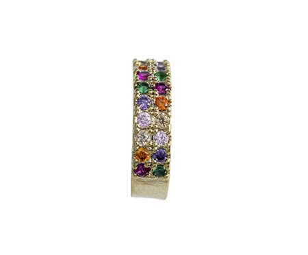 Brinco Piercing Fake Cristal Variado Semijoia Banho de Ouro 18K | Westwing