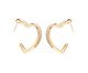 Brinco Gold Meia Argola Coração de Zircônias, Dourado | WestwingNow