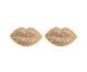 Brinco Beijo Cravejado Incolor Gold, Dourado | WestwingNow