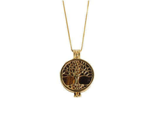 Pingente Cápsula Arvore da Vida Semijoia Banho de Ouro 18K, Dourado | WestwingNow