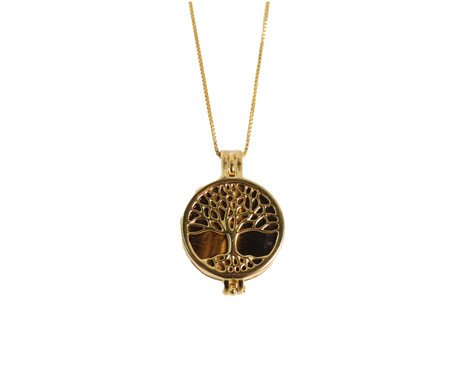 Pingente Cápsula Arvore da Vida Semijoia Banho de Ouro 18K | Westwing