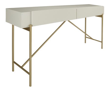 Aparador Palito - Off White e Dourado