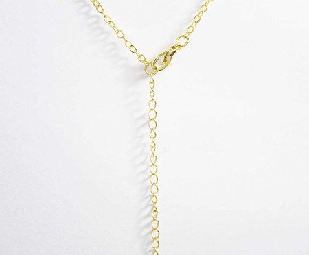 Colar Colar Três Corações com Zircônia Semijoia Banho de Ouro 18K | Westwing