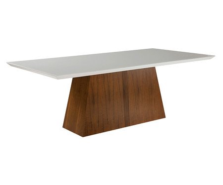 Mesa de Jantar Retangular Prisma - Cinza e Imbuia