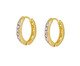 Brinco Venice Oval Articulado Semijoia Banho de Ouro 18K Zirconia, Dourado | WestwingNow