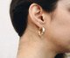 Brinco Argola Dupla Semijoia Banho de Ouro 18K Cravação de Zirconias, Dourado | WestwingNow