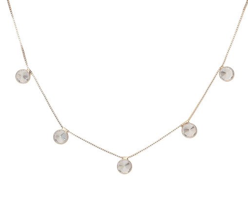 Choker Pontos de Luz Pendurados de Zircônia Incolor, Prata ou Metálico | WestwingNow