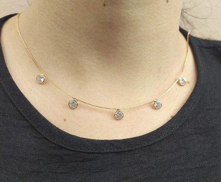 Choker Pontos de Luz Pendurados de Zircônia Incolor | Westwing