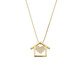 Colar Casa com Coração de Zircônia Gold, Dourado | WestwingNow