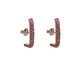 Brinco Ear Hook Cravejado de Zircônias Rubi Banho de Ouro 18K, Dourado | WestwingNow