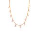 Colar Gold Elo Português com Zircônias Incolores Penduradas, Dourado | WestwingNow
