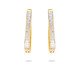 Brinco Argola Ouro 18K com Cravação de Zirconia e Detalhe em Ródio, Dourado | WestwingNow