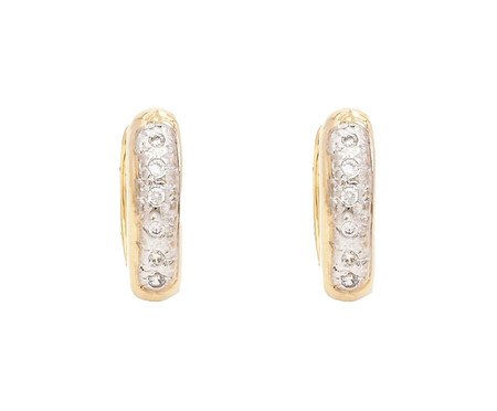 Brinco Venice Bombê Articulado Ouro 18K Cravação de Zirconias | Westwing