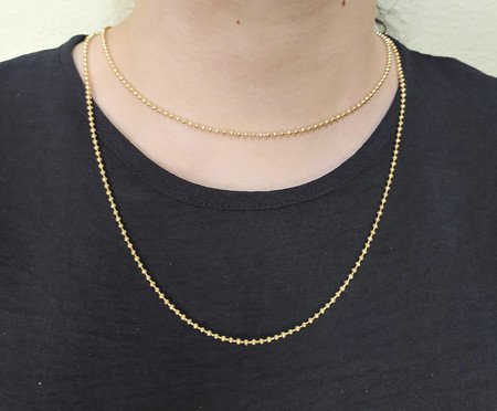 Colar Gold Duplo Microesferas | Westwing