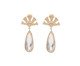 Brinco Festa Base Arco Cravejado e Longa Gota Incolor Gold, Dourado | WestwingNow