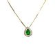 Pingente Verde Gota Detalhe em Ródio Semijoia Banho de Ouro 18K, Dourado | WestwingNow