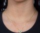 Pingente Verde Gota Detalhe em Ródio Semijoia Banho de Ouro 18K, Dourado | WestwingNow