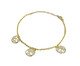 Pulseira Três Flores Mandala Semijoia Banho de Ouro 18K, Dourado | WestwingNow