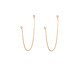 Brinco Dois Furos Ponto de Luz e Corrente de Bolinhas Gold, Dourado | WestwingNow