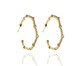 Brinco Argola Irregular Zircônias Gold, Dourado | WestwingNow
