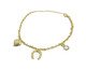 Pulseira Coração, Ferradura e Ponto de Luz Semijoia Banho de Ouro 18K, Dourado | WestwingNow