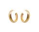 Brinco Meia Argola Grossa Texturizada Semijoia Banho de Ouro 18K, Dourado | WestwingNow
