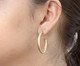 Brinco Argola Torcida Média Semijoia Banho de Ouro 18K, Dourado | WestwingNow