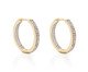 Brinco Argola Articulados Impéria Ouro 18K Cravação de Zirconias, Dourado | WestwingNow