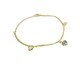 Pulseira Três Corações com Zircônia Semijoia Banho de Ouro 18K, Dourado | WestwingNow