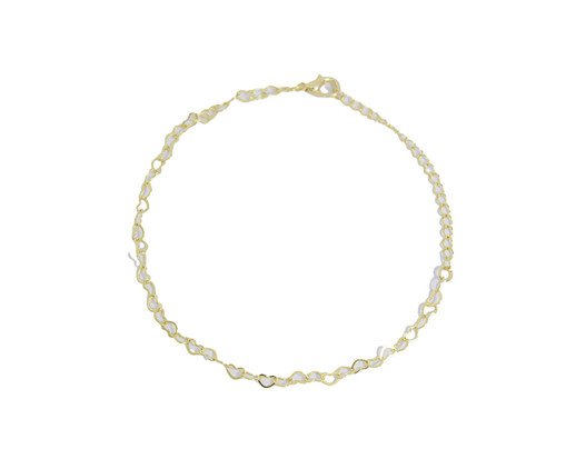 Pulseira Elo Coração Semijoia Banho de Ouro 18K, Dourado | WestwingNow