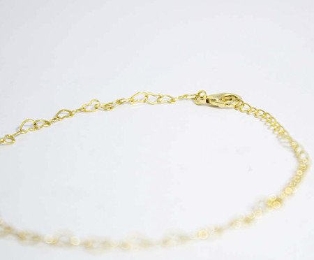 Pulseira Elo Coração Semijoia Banho de Ouro 18K | Westwing