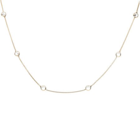 Choker Delicado com Zircônias Incolores Semijoia Banho de Ouro 18K | Westwing