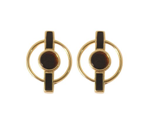 Brinco Olho de Tigre Gold, Dourado | WestwingNow