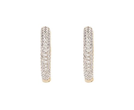 Brinco Argola Venice Bombê Articulado Ouro 18K Cravação de Zirconias | Westwing